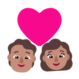 Couple With Heart: Person, Woman, Medium Skin Tone — Microsoft