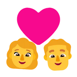 Couple with Heart: Woman, Man — Microsoft