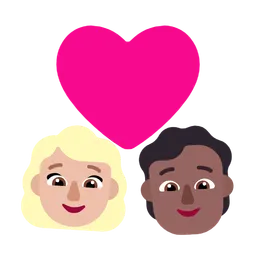 Couple With Heart: Woman, Person, Medium-Light Skin Tone, Medium-Dark Skin Tone — Microsoft