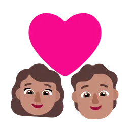 Couple With Heart: Woman, Person, Medium Skin Tone — Microsoft