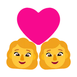 Couple with Heart: Woman, Woman — Microsoft