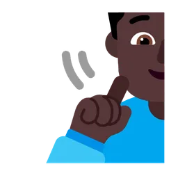 Deaf Woman: Dark Skin Tone — Microsoft