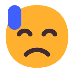 Face with Cold Sweat — Microsoft