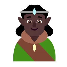 Elf: Dark Skin Tone — Microsoft