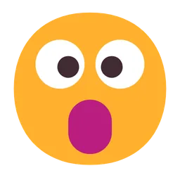 Face with Open Mouth — Microsoft