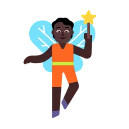 Fairy: Dark Skin Tone — Microsoft