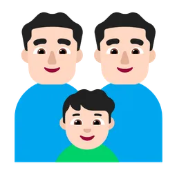 가족: 남자, 남자, 남자아이: 밝은 피부색 — Microsoft