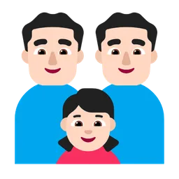 가족: 남자, 남자, 여자아이: 밝은 피부색 — Microsoft