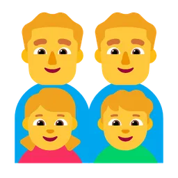 Family: Man, Man, Girl, Boy — Microsoft