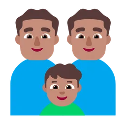 Family - Man: Medium Skin Tone, Man: Medium Skin Tone, Boy: Medium Skin Tone — Microsoft