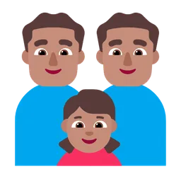 Family - Man: Medium Skin Tone, Man: Medium Skin Tone, Girl: Medium Skin Tone — Microsoft