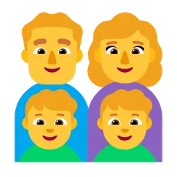 Family: Man, Woman, Boy, Boy — Microsoft