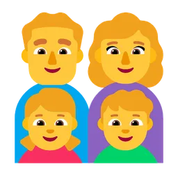 Family: Man, Woman, Girl, Boy — Microsoft