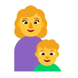 Family: Woman, Boy — Microsoft