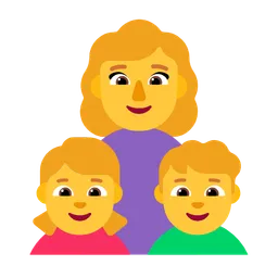 Family: Woman, Girl, Boy — Microsoft