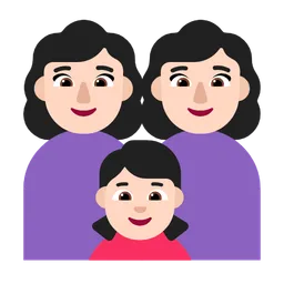 Family - Woman: Light Skin Tone, Woman: Light Skin Tone, Girl: Light Skin Tone — Microsoft