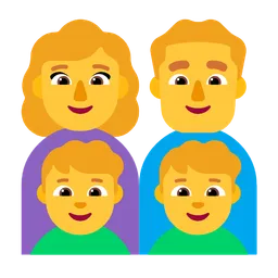 Family: Woman, Man, Boy, Boy — Microsoft