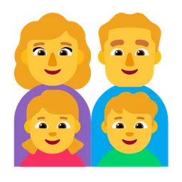 Family: Woman, Man, Girl, Boy — Microsoft