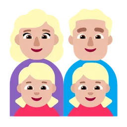 Family - Woman: Medium-Light Skin Tone, Man: Medium-Light Skin Tone, Girl: Medium-Light Skin Tone, Girl: Medium-Light Skin Tone — Microsoft