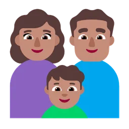 Family - Woman: Medium Skin Tone, Man: Medium Skin Tone, Boy: Medium Skin Tone — Microsoft