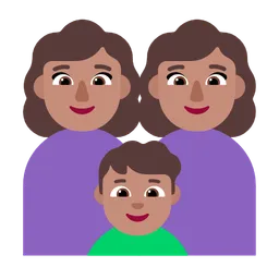 Family - Woman: Medium Skin Tone, Woman: Medium Skin Tone, Boy: Medium Skin Tone — Microsoft