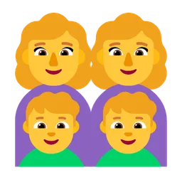 Family: Woman, Woman, Boy, Boy — Microsoft