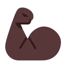 Flexed Biceps: Dark Skin Tone — Microsoft