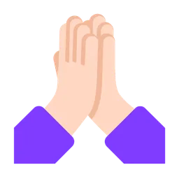Folded Hands: Light Skin Tone — Microsoft