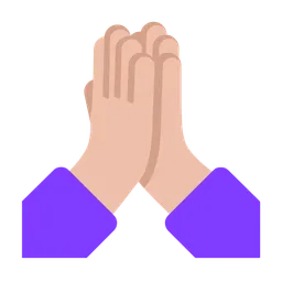 Folded Hands: Medium-Light Skin Tone — Microsoft