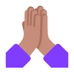Folded Hands: Medium Skin Tone — Microsoft
