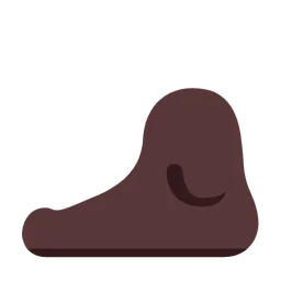 Foot: Dark Skin Tone — Microsoft