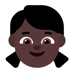 Girl: Dark Skin Tone — Microsoft
