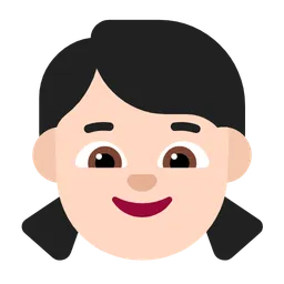 소녀: 밝은 피부 톤 — Microsoft