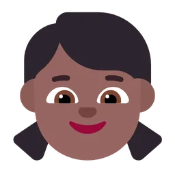 Girl: Medium-Dark Skin Tone — Microsoft