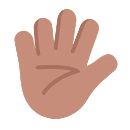Hand with Fingers Splayed: Medium Skin Tone — Microsoft