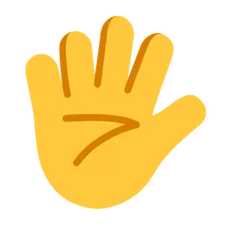 Raised Hand with Fingers Splayed — Microsoft