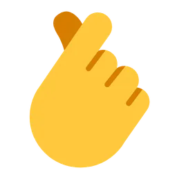 Hand with Index Finger and Thumb Crossed — Microsoft