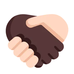 Handshake: Dark Skin Tone, Light Skin Tone — Microsoft