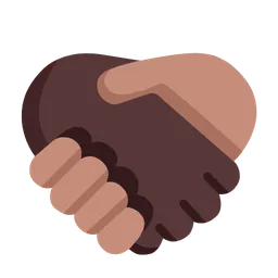 Handshake: Dark Skin Tone, Medium Skin Tone — Microsoft