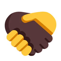 Handshake: Dark Skin Tone, No Skin Tone — Microsoft