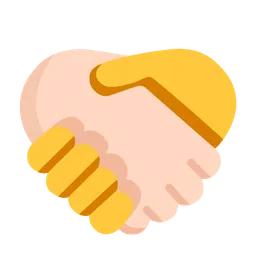 Handshake: Light Skin Tone, No Skin Tone — Microsoft