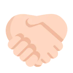 Handshake: Light Skin Tone — Microsoft