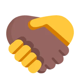 Handshake: Medium-Dark Skin Tone, No Skin Tone — Microsoft