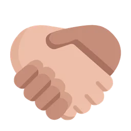 Handshake: Medium-Light Skin Tone, Medium Skin Tone — Microsoft