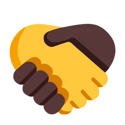 Handshake: No Skin Tone, Dark Skin Tone — Microsoft
