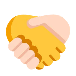 Handshake: No Skin Tone, Light Skin Tone — Microsoft