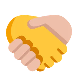 Handshake: No Skin Tone, Medium-Light Skin Tone — Microsoft