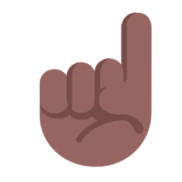 Index Pointing Up: Medium-Dark Skin Tone — Microsoft