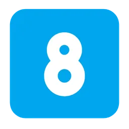 Keycap Digit Eight — Microsoft