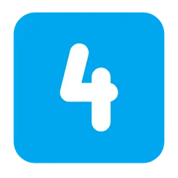 키캡 숫자 4 — Microsoft